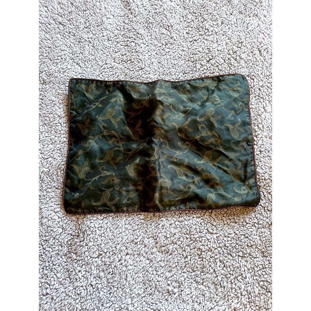 Green & Bronzed Accent Paisley Pillow Case.